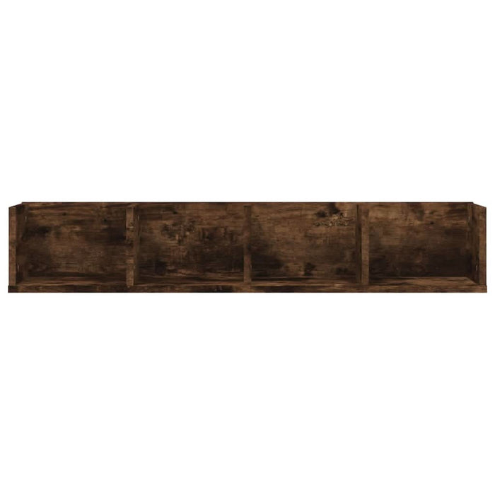 Raft de perete CD-uri, stejar fumuriu, 100x18x18 cm, lemn - WALTI WALTI