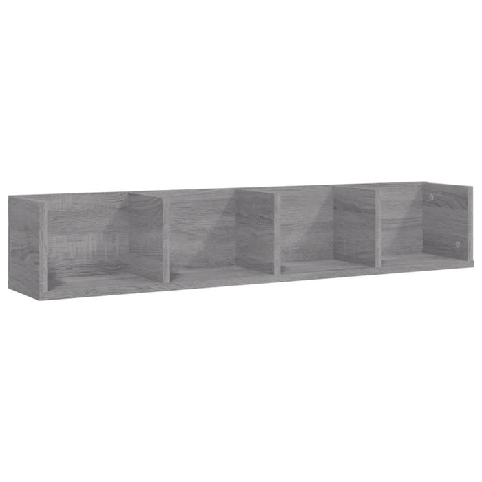 Raft de perete CD-uri, gri sonoma, 100x18x18 cm, lemn prelucrat - WALTI WALTI