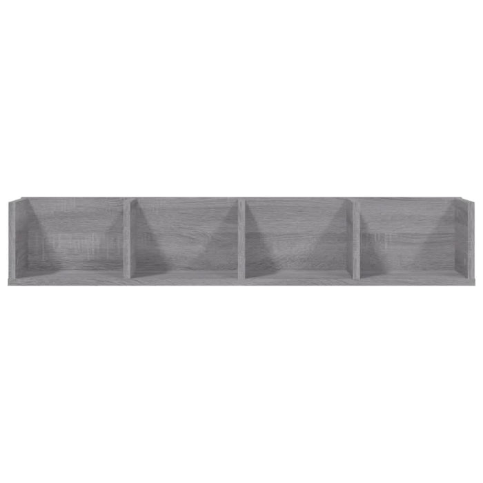 Raft de perete CD-uri, gri sonoma, 100x18x18 cm, lemn prelucrat - WALTI WALTI