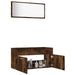 Set mobilier de baie, 2 piese, stejar fumuriu, lemn prelucrat - WALTI WALTI