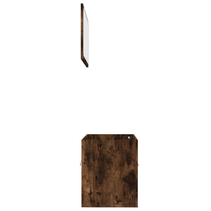 Set mobilier de baie, 2 piese, stejar fumuriu, lemn prelucrat - WALTI WALTI