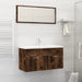 Set mobilier de baie, 2 piese, stejar fumuriu, lemn prelucrat - WALTI WALTI