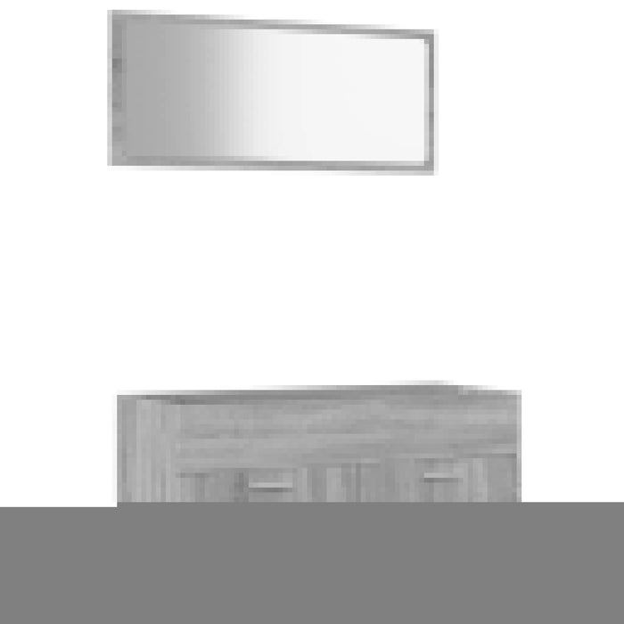 Set mobilier de baie, 2 piese, gri sonoma, lemn prelucrat - WALTI WALTI