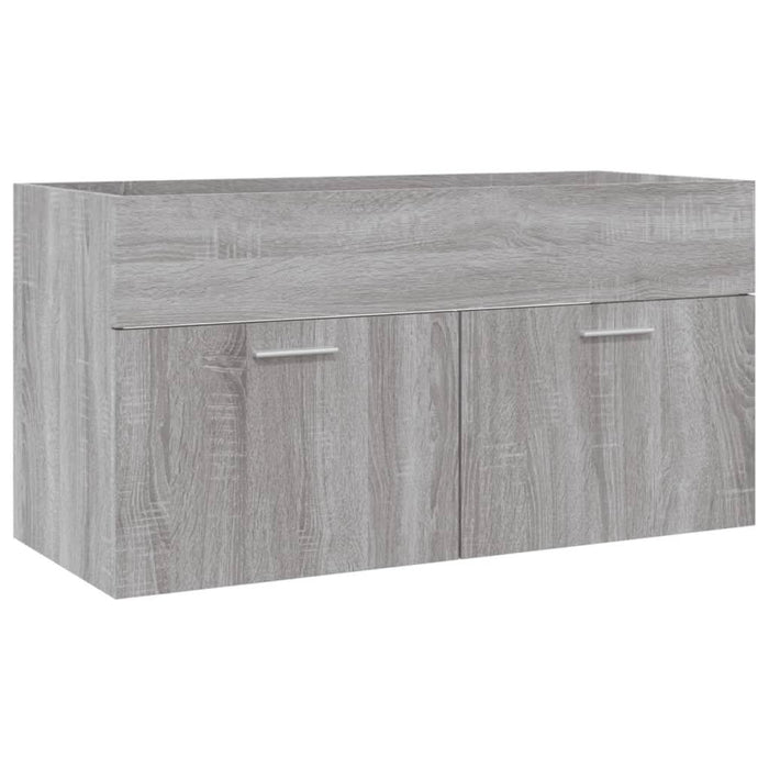 Set mobilier de baie, 2 piese, gri sonoma, lemn prelucrat - WALTI WALTI