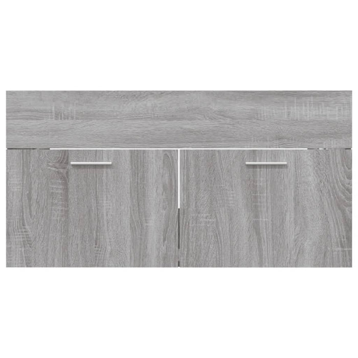 Set mobilier de baie, 2 piese, gri sonoma, lemn prelucrat - WALTI WALTI