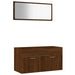 Set mobilier de baie, 2 piese, stejar maro, lemn prelucrat - WALTI WALTI