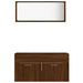 Set mobilier de baie, 2 piese, stejar maro, lemn prelucrat - WALTI WALTI