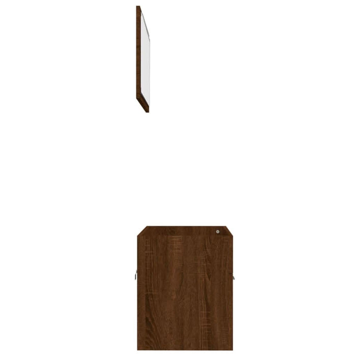 Set mobilier de baie, 2 piese, stejar maro, lemn prelucrat - WALTI WALTI