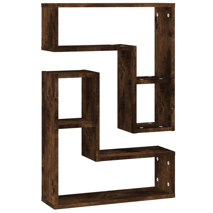 Rafturi de perete, 2 buc., stejar fumuriu, 50x15x50 cm, lemn - WALTI WALTI