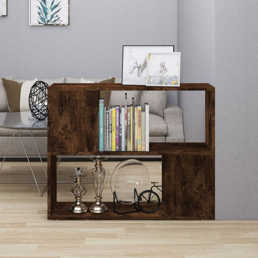 Bibliotecă/Separator de cameră, stejar fumuriu, 80x24x63 cm - WALTI WALTI