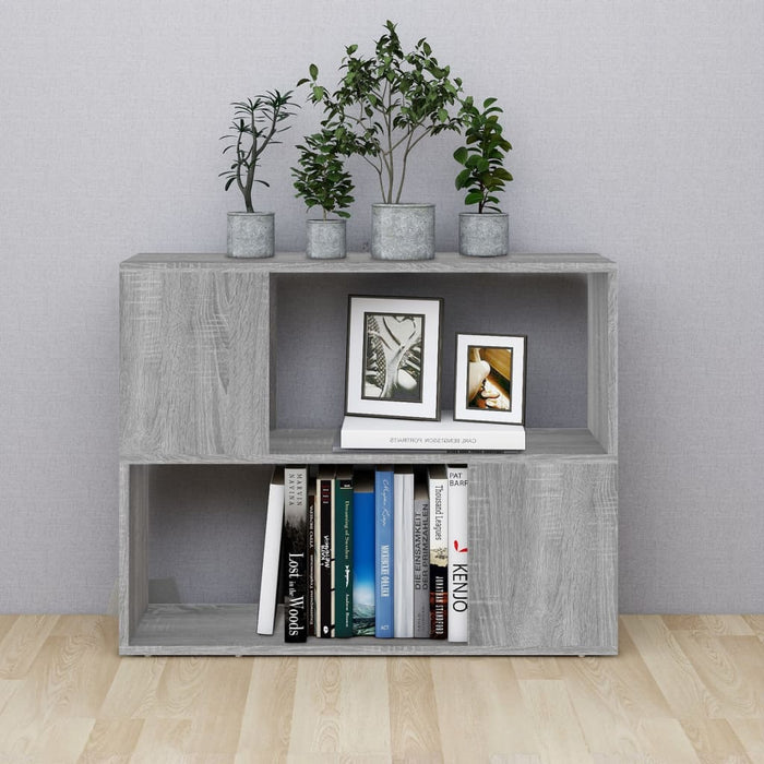 Bibliotecă/Separator de cameră, gri sonoma, 80x24x63 cm - WALTI WALTI