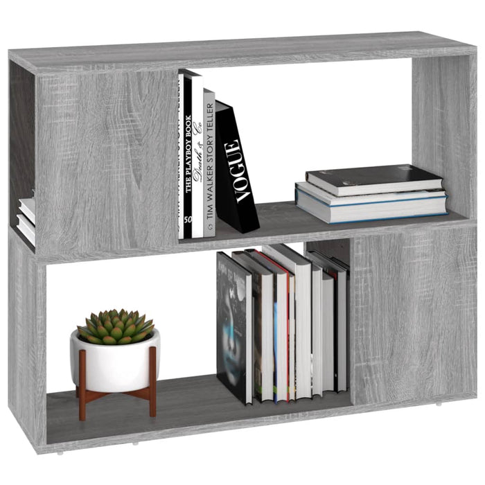 Bibliotecă/Separator de cameră, gri sonoma, 80x24x63 cm - WALTI WALTI