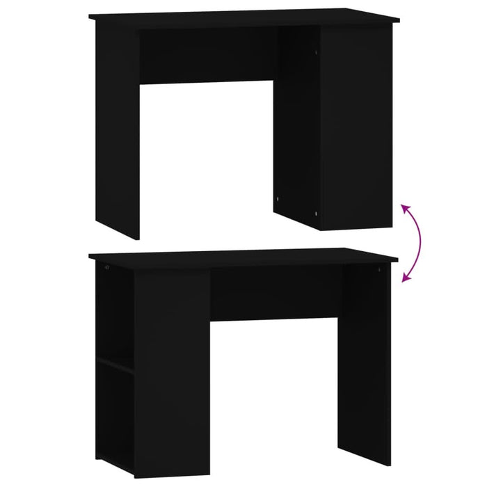 Birou, negru, 100x55x75 cm, lemn prelucrat - WALTI WALTI