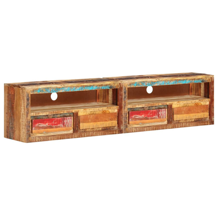 Comode TV, 2 buc., 88x30x40 cm, lemn masiv reciclat - WALTI WALTI