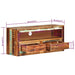 Comode TV, 2 buc., 88x30x40 cm, lemn masiv reciclat - WALTI WALTI