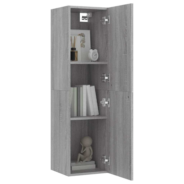 Dulap TV montat pe perete, gri sonoma, 30,5x30x110 cm - WALTI WALTI