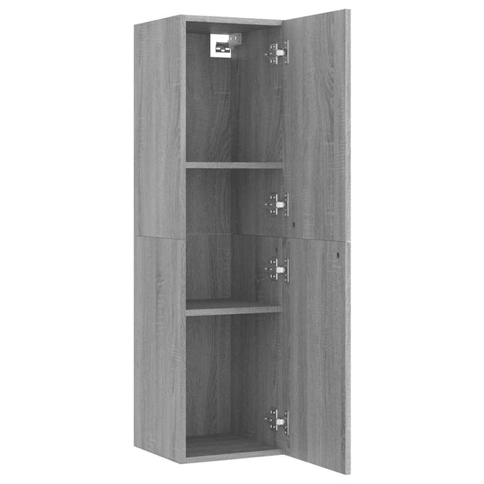 Dulap TV montat pe perete, gri sonoma, 30,5x30x110 cm - WALTI WALTI