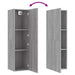 Dulap TV montat pe perete, gri sonoma, 30,5x30x110 cm - WALTI WALTI