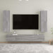 Dulap TV montat pe perete, gri sonoma, 30,5x30x110 cm - WALTI WALTI