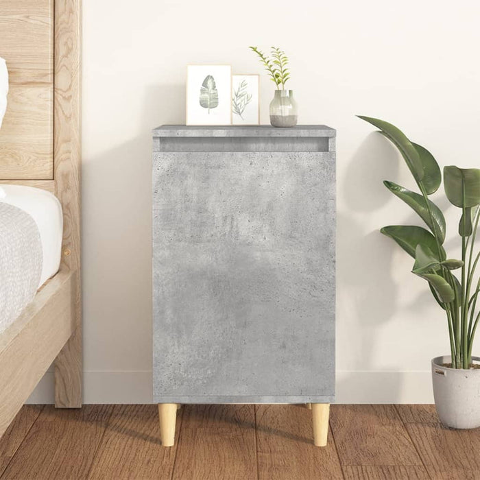 Noptieră, gri beton, 40x35x70 cm, lemn prelucrat - WALTI WALTI