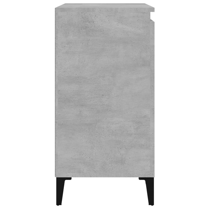 Noptieră, gri beton, 40x35x70 cm, lemn prelucrat - WALTI WALTI