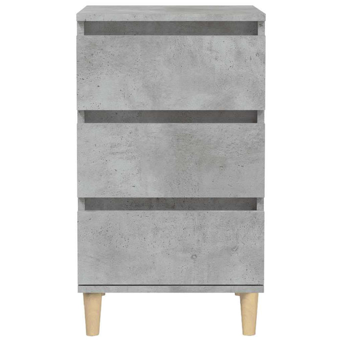 Noptieră, gri beton, 40x35x70 cm, lemn prelucrat - WALTI WALTI