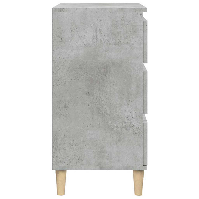 Noptieră, gri beton, 40x35x70 cm, lemn prelucrat - WALTI WALTI
