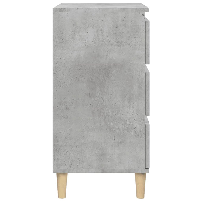 Noptieră, gri beton, 40x35x70 cm, lemn prelucrat - WALTI WALTI