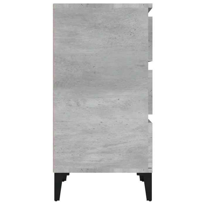 Noptieră, gri beton, 40x35x70 cm, lemn prelucrat - WALTI WALTI