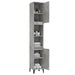 Dulap de baie, gri beton, 30x30x190 cm, lemn prelucrat - WALTI WALTI