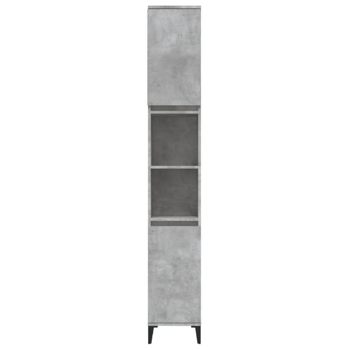 Dulap de baie, gri beton, 30x30x190 cm, lemn prelucrat - WALTI WALTI