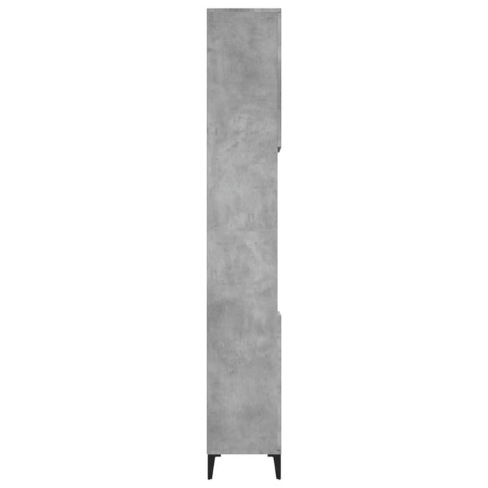 Dulap de baie, gri beton, 30x30x190 cm, lemn prelucrat - WALTI WALTI