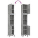 Dulap de baie, gri beton, 30x30x190 cm, lemn prelucrat - WALTI WALTI