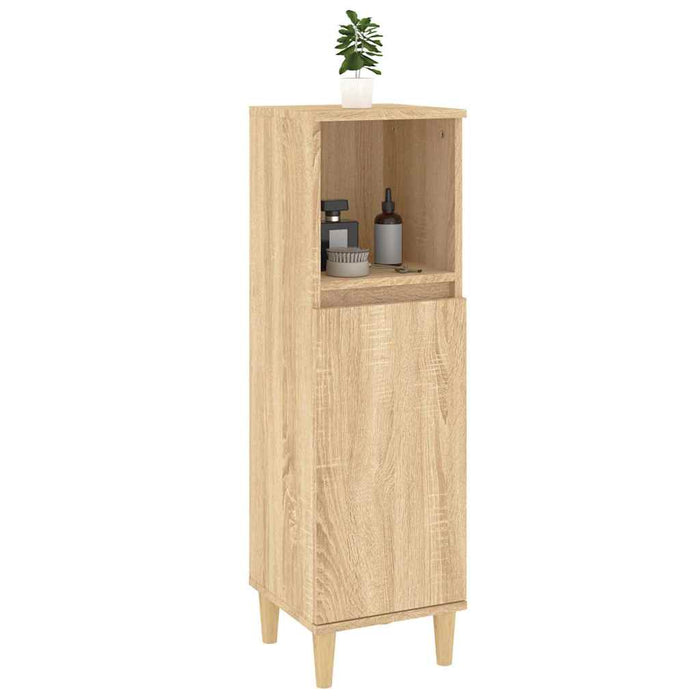Dulap de baie, stejar sonoma, 30x30x100 cm, lemn prelucrat WALTI
