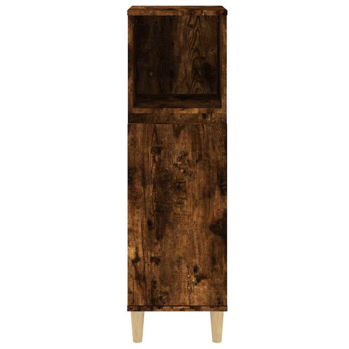 Dulap de baie, stejar afumat, 30x30x100 cm, lemn prelucrat WALTI