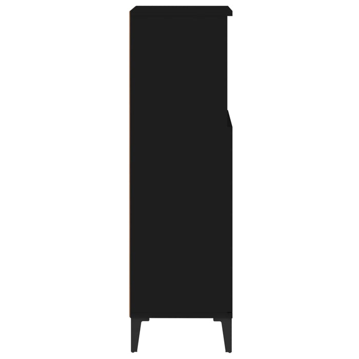 Dulap de baie, negru, 30x30x100 cm, lemn prelucrat - WALTI WALTI