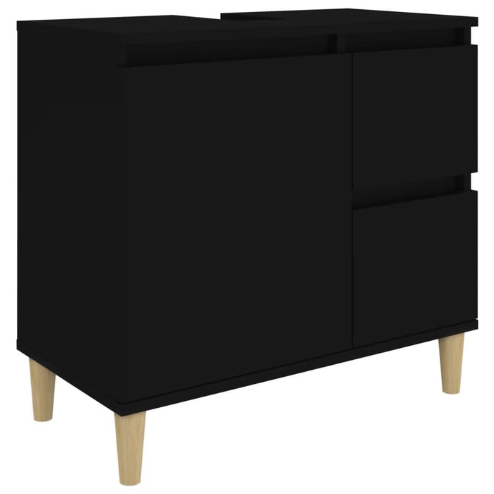 Dulap de baie, negru, 65x33x60 cm, lemn prelucrat - WALTI WALTI