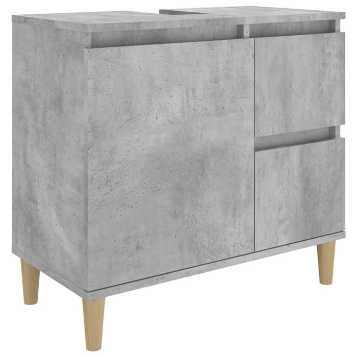 Dulap de baie, gri beton, 65x33x60 cm, lemn prelucrat - WALTI WALTI