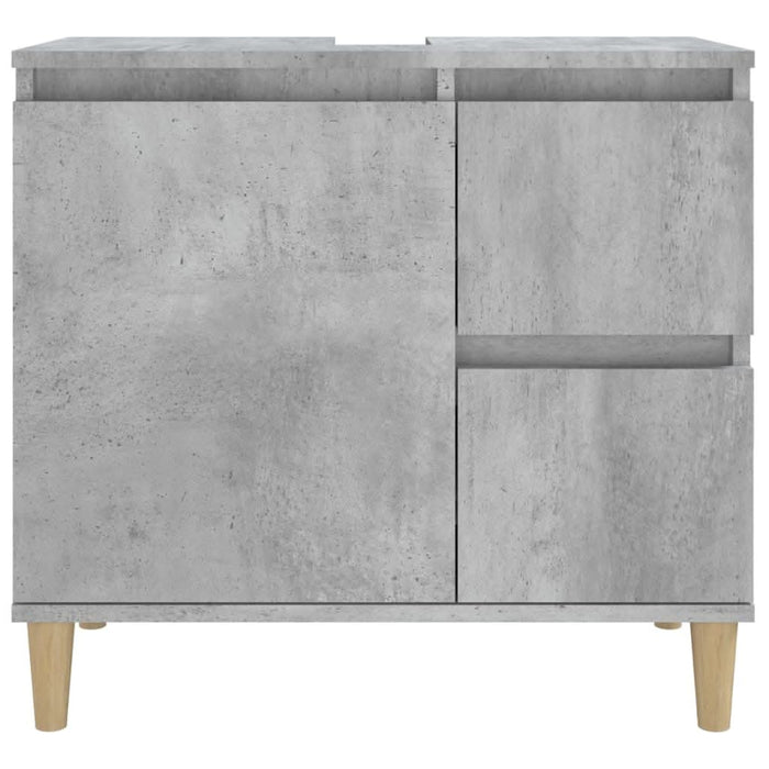 Dulap de baie, gri beton, 65x33x60 cm, lemn prelucrat - WALTI WALTI