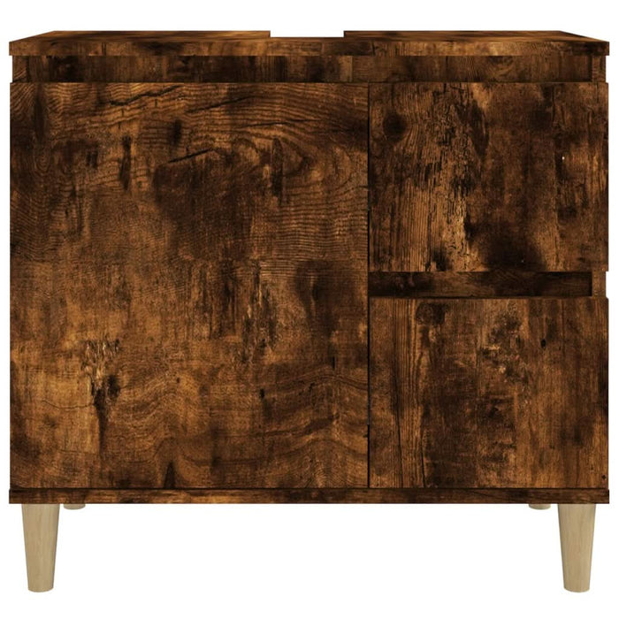 Dulap de baie, stejar afumat, 65x33x60 cm, lemn prelucrat - WALTI WALTI