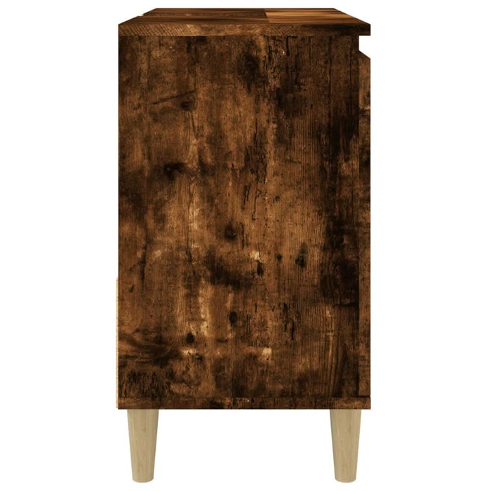 Dulap de baie, stejar afumat, 65x33x60 cm, lemn prelucrat - WALTI WALTI