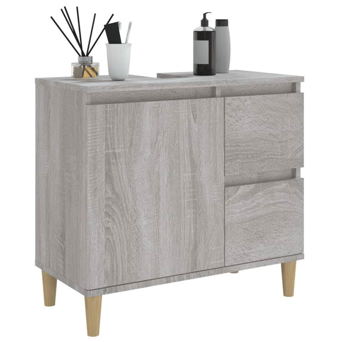 Dulap de baie, gri sonoma, 65x33x60 cm, lemn prelucrat - WALTI WALTI