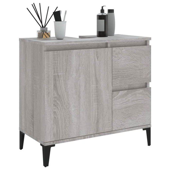 Dulap de baie, gri sonoma, 65x33x60 cm, lemn prelucrat - WALTI WALTI