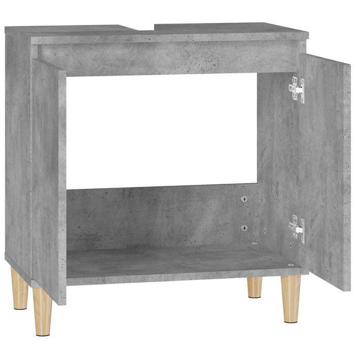 Dulap de chiuvetă, gri beton, 58x33x60 cm, lemn prelucrat WALTI