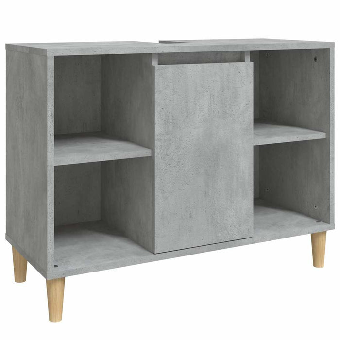Dulap de chiuvetă, gri beton, 80x33x60 cm, lemn prelucrat WALTI