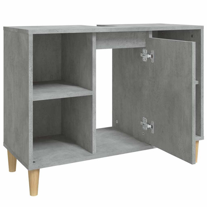 Dulap de chiuvetă, gri beton, 80x33x60 cm, lemn prelucrat WALTI