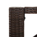 Masă grădină cu blat din sticlă, maro, 185x80x110 cm, poliratan - WALTI WALTI