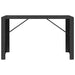Masă de bar cu blat din sticlă, negru, 185x80x110 cm, poliratan - WALTI WALTI