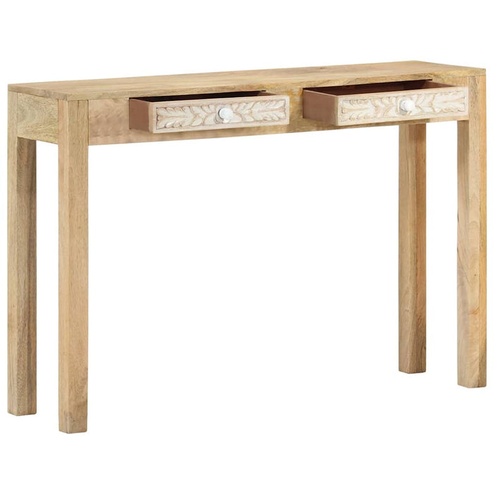 Masă consolă 110x30x75 cm, lemn masiv de mango albit WALTI