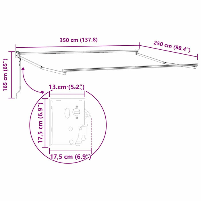 Cortina Retractabilă Alb 350 x 250 cm Aluminiu - WALTI WALTI
